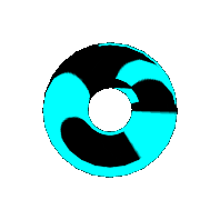 R74n logo loop blue spin Sticker