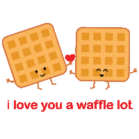 Chicken And Waffles Waffle Sticker by queeniescards