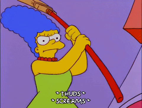 hitting marge simpson GIF