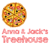 annaandjackstreehouse pizza friday children child Sticker