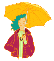 Happy Umbrella Sticker