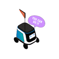 You Can Smile Sticker by Kiwibot