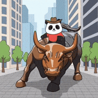 Rodeo Bull Ride GIF by Pandu Pandas
