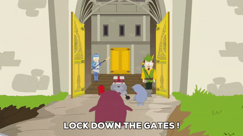 castle fear GIF by South Park 
