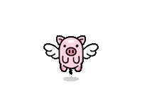 Depiction07 flying pig piggy flyingpig Sticker