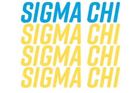 Blue And Yellow Fraternity Sticker by Sigma Chi