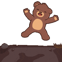Jumping See Ya Sticker by BEARISH