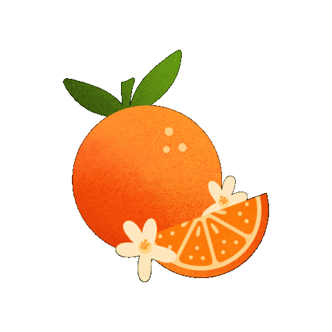 Orange Juice Summer Sticker by Guided by Light Art