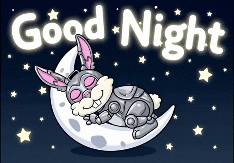 Good Night Sleeping GIF by Robotic Rabbit Syndicate