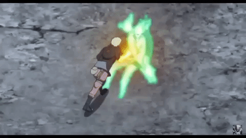 monstrous strength naruto punch GIF