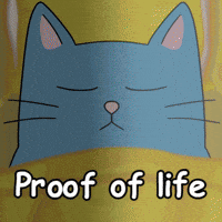Tired Blue Cat GIF