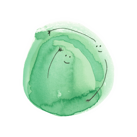 hellohelloerika giphygifmaker art watercolor buddies Sticker