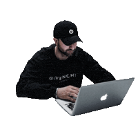 Work Apple Sticker by Renzo D'Addario