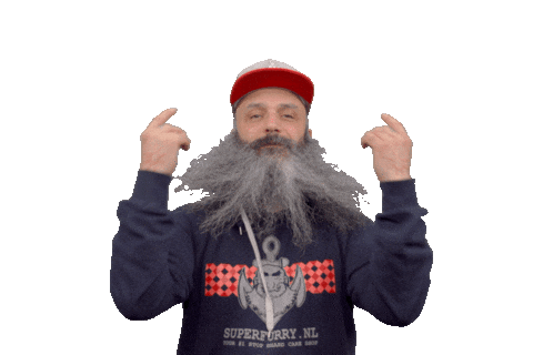 Look Beard Sticker by Superfurry.nl