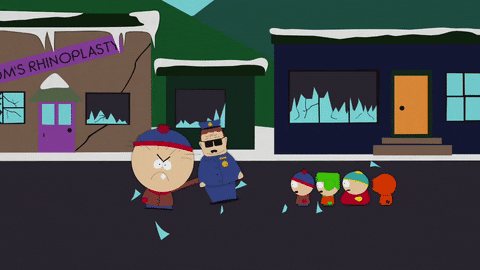 eric cartman cop GIF by South Park 