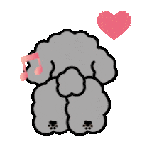 Happy Poodle Sticker