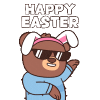 Easter Bunny Dancing Sticker by BEARISH