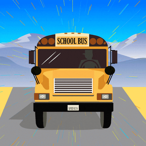 Driving School Bus GIF by EleonoraKuz