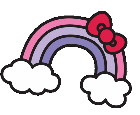 Rainbow Racing Sticker by Hello Kitty