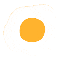 食べ物 Poached Egg Sticker