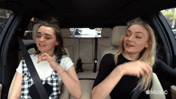 applemusic damn apple music sophie turner carpool karaoke GIF