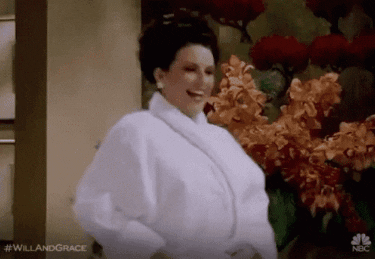 Leeum93 giphygifmaker giphygifmakermobile karen walker robe GIF