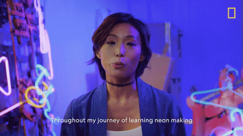 karenchankalun giphyupload artist neon sustainability GIF