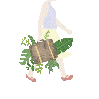 Travel Plants Sticker