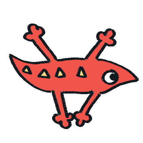 Jijiwiggu animation red original lizard Sticker