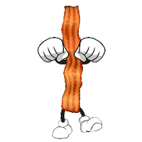 dance bacon Sticker by Welcome! At America’s Diner we pronounce it GIF.