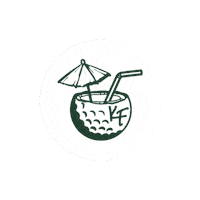 Pina Colada Cocktail Sticker by Kenny Flowers