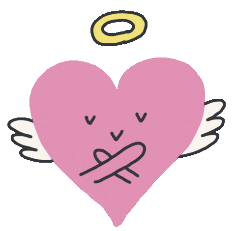 blue____919 heart angel はーと 天使 Sticker