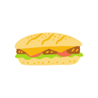 Lunch Sandwich Sticker by Crickler Vending
