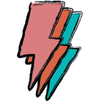 Lightning Bolt Logo Sticker by Cain Kong