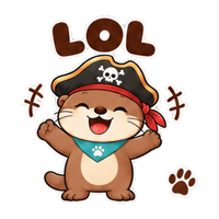 Joy Lol Sticker by Otto the Otter by GleeSpace