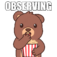 Teddy Bear Popcorn Sticker by BEARISH