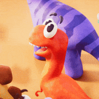 Walking Wow GIF by Claynosaurz