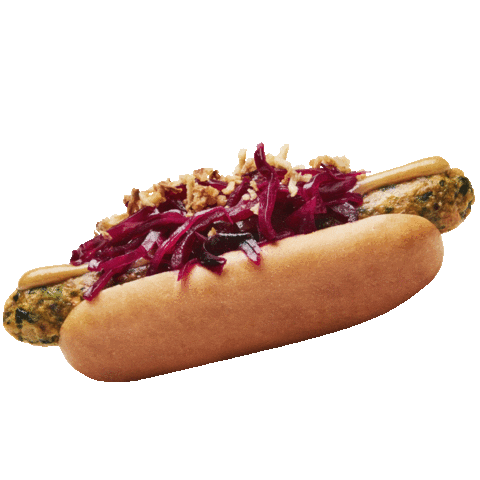 ikeaswitzerland giphyupload dog vegetarian hotdog Sticker