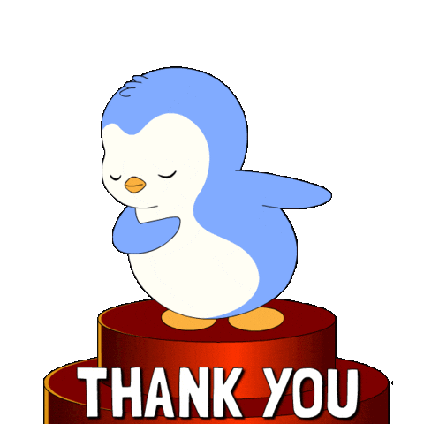 Thank You So Much Sticker by Pudgy Penguins
