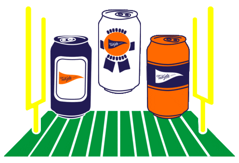 tailgatebk sports football nfl beers Sticker