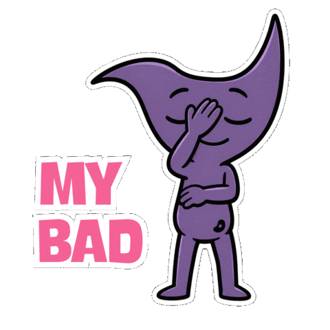 Oh No My Bad Sticker by CwaZyVerse