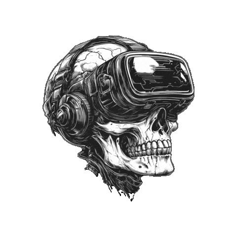 Virtual Reality Skull Sticker by Preneura