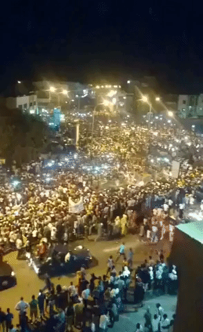 Adama Barrow Supporters Celebrate Into Night