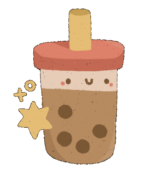 cissyartcafe giphyupload boba bubble tea cissyartcafe Sticker