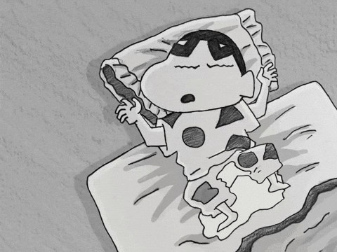 Lazy Shin-chan Morning Yawn – Relatable Tired Mood