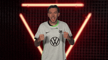 Vfl Wolfsburg Cheering GIF by Bundesliga