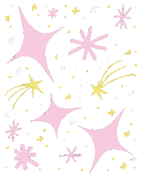 Shooting Stars Pink Sticker