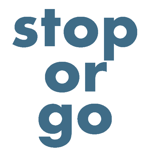 Stop Or Go Sticker by risknfun-alpenverein
