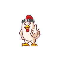 Chicken Weareopen Sticker by Piso Viejo