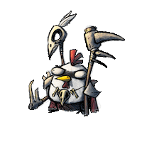 dracostudios chicken boardgames pollos wfci Sticker